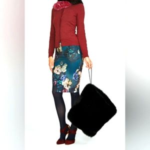 H&M pencil floral skirt xs